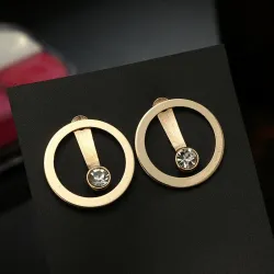 Elegante ronde oorbellen met kristalOorbellen