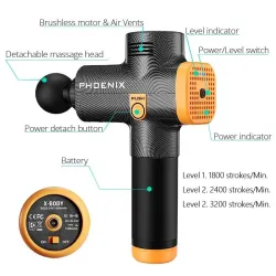 Phoenix A2 - massagegeweer - spierontspanning - pijnverlichting - massageapparaat voor het hele lichaamMassage
