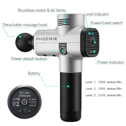 Phoenix A2 - massagegeweer - spierontspanning - pijnverlichting - massageapparaat voor het hele lichaamMassage