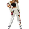 Fashionable tracksuit with printed butterflies - hoodie / pants - setHoodies & Jumpers
