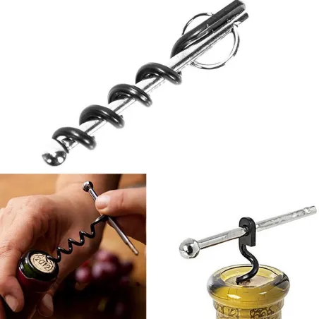 Mini kurkentrekker - wijnflesopener - roestvrij staalBar producten