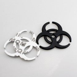 3D biohazard - metalen embleem - autostickerStickers