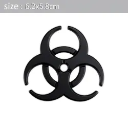 3D biohazard - metal emblem - car stickerStickers