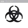 3D biohazard - metal emblem - car stickerStickers