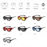 Steampunk zonnebril - met leren zijkanten - UV400 - unisexZonnebril