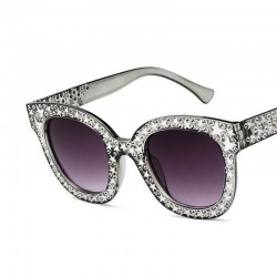 Retro square sunglasses - with crystals - UV400Sunglasses