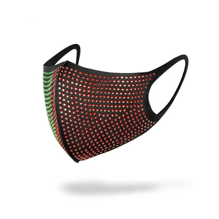 Mond- / gezichtsmaskers - herbruikbaar - diamanten decoratieMondmaskers