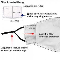 Mond / gezicht beschermend masker met PM2.5 filters - neusklem - herbruikbaar - NinjaMondmaskers