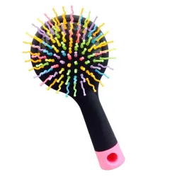 Anti-static comb - rainbow hair brush with mirrorHair