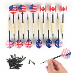 National flag darts - soft plastic tips - 12 pieces setPuzzles & Games