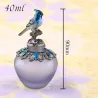 Vintage handgemaakte glazen parfumfles - hervulbaar - blauwe vogel - 40mlParfum