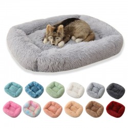 Vierkant huisdierbed - pluche slaapmat - honden - kattenBedden & matten
