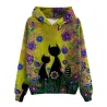 Hoodie met kattenprint - sweater met lange mouwenHoodies & Truien