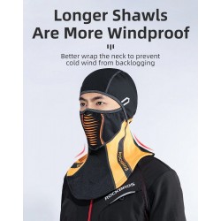 Winter thermal fleece ski mask - full face cover - hood with scarf - sport balaclava - windproof - waterproofEyewear