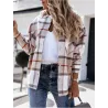 Vintage geruit overhemd met lange mouwen en knopen - jasjeBlouses & overhemden