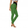 Rekbare lange legging - slankmakend - met roosterprint - fitness - yogaFitness