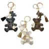 Leren beer sleutelhanger - met kwastjesSleutelhangers