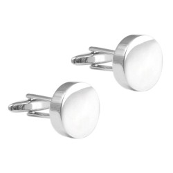 Zilveren ronde manchetknopen - 2 stuksManchetknopen