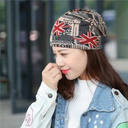 Multifunctional beanie - scarf - unisex - UK flag - newspaper designHats & Caps