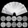 Nailart stickers - zwart & wit bloem & kant - 10 - 50 stuksNagelstickers