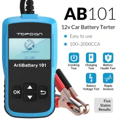 AB101 - 12V - 100 tot 2000 CCA - auto-accutester - diagnosetoolDiagnose