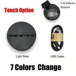 3D uil - LED nachtlampje - USB - touch control / afstandsbedieningVerlichting