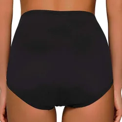 Badpakshort voor dames - bikinibroekje - hoge taille - gekruist design - polyesterZwemmen