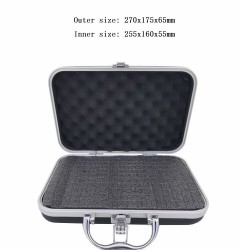 Aluminum tool box - portable suitcase - storage box - with sponge liningElectronics & Tools
