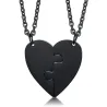 Hart hanger met ketting - custom made gegraveerde naam - 2 stuksHalskettingen