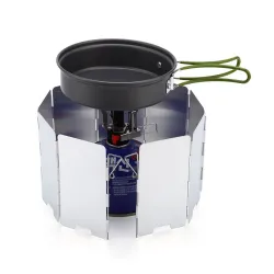 Windscherm gasfornuis - 9 platen - opvouwbaar - buiten / campingSurvival gereedschap