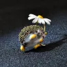 Small hedgehog with a flower - broochBrooches