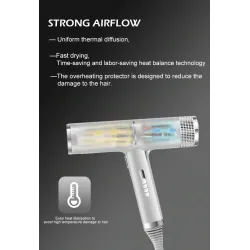 Professional hair dryer- ionic - grey - 220VHair