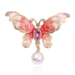 Kristallen broche - vlinder - hanger - bladerenBroches