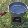Outdoor / picknick / kampeerkachel - opvouwbaar - met blad - roestvrij staalSurvival gereedschap