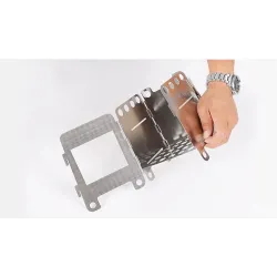 Outdoor / picnic / camping stove - foldable - with a tray - stainless steelSurvival tools