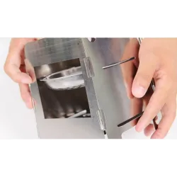Outdoor / picnic / camping stove - foldable - with a tray - stainless steelSurvival tools
