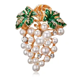 Kristallen broches - bosbes - druivenBroches