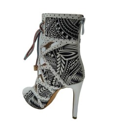 Sexy high heel ankle boots - hollow-out - lace-up - back zipperPumps