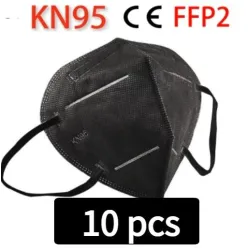 KN95 / FFP2 - beschermend mond- / gezichtsmasker - vijflaags - antibacterieel - herbruikbaar - 10 - 100 stuksMondmaskers