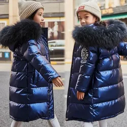 Warm dik jack voor kinderen - met capuchon van bont - waterdichtClothing