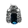 Crystal beetle - vintage broochBrooches