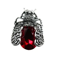 Crystal beetle - vintage broochBrooches