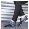 Casual leather shoes - breathable - with lacesShoes
