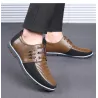 Casual leather shoes - breathable - with lacesShoes