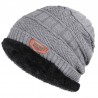 Knitted warm hat - with thick plush inside - unisexHats & Caps