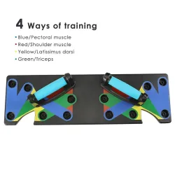 9 in 1 - push ups rek - uitklapbare plank - trainer voor buikspieren / borst / spierenEquipment