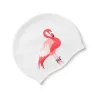 Badmuts met flamingo - oor- / langhaarbescherming - siliconenZwemmen