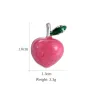 Pink apple brooch - pinBrooches