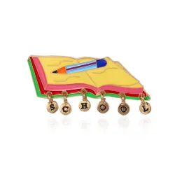 School / notitieboekje / pen - brocheBroches