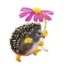Egel met een bloem - brocheBroches